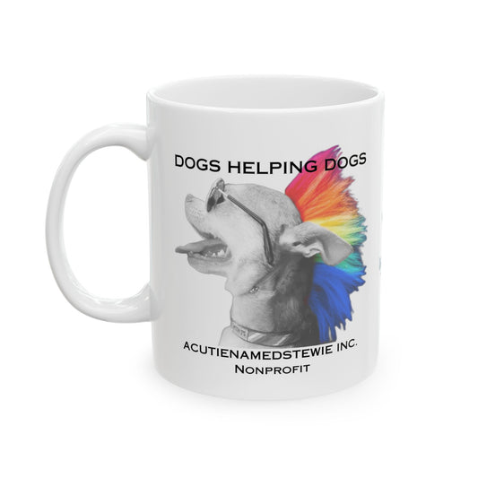 ACUTIENAMEDSTEWIE Ceramic Mug — 11oz & 15oz Coffee Cup for Dog Lovers