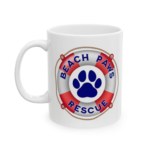Beach Paws Dog Rescue Ceramic Mug - 11oz/15oz