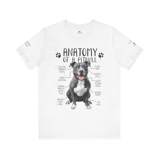 Pitbull Anatomy Tee - Perfect for Dog Lovers, Animal Advocates, Pet Owners, and Casual Wear; Ideal for Gifting and Celebrations