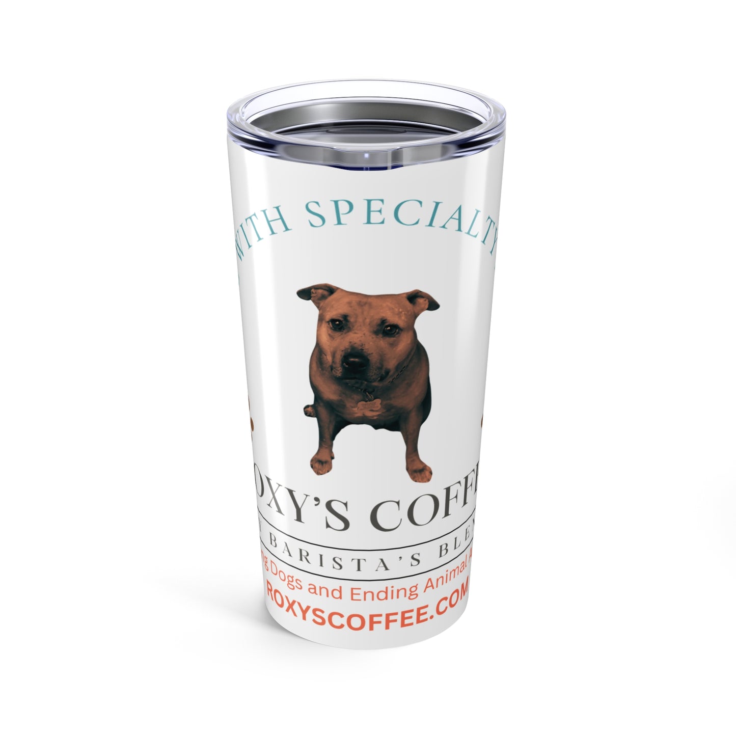 Personalized Dog Lover Tumbler 20oz, Travel Mug for Pet Lovers, Gift for Dog Owners, Coffee Tumbler, Animal Rescue Fundraiser