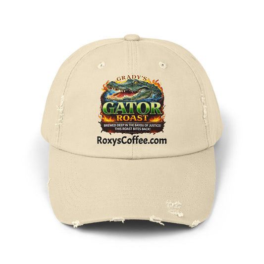 Grady Judd's Gator Roast Casual Distressed Cap for Outdoor Adventures, Vintage Style Hat, Gift for Gator Lovers, Everyday Wear Accessory, Perfect for BBQs, Vacations