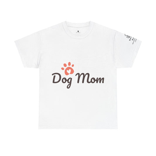 Dog Mom Coffee Lover Unisex Heavy Cotton Tee - Humor & Dog Rescue Theme