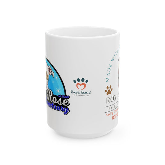White Rose Sanctuary Ceramic Mug — Coffee Cup (11oz/15oz)