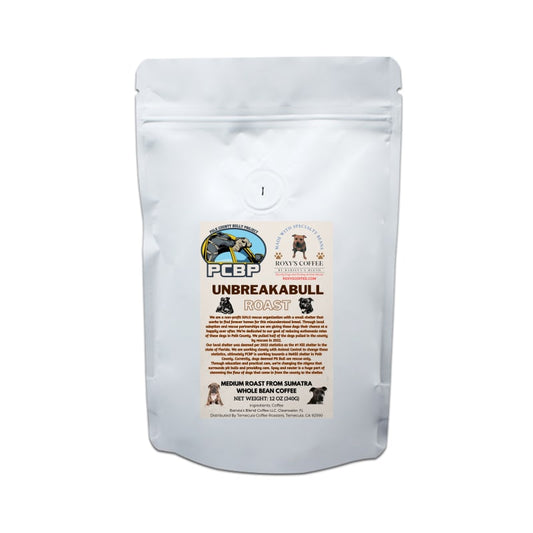 Unbreakabull Roast - Polk County Bully Project (FL) - Coffee from Sumatra Indonesia