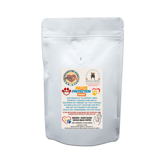 Paws of Protection Roast - Protecting Paws for Life - Medium & Dark Coffee Blend