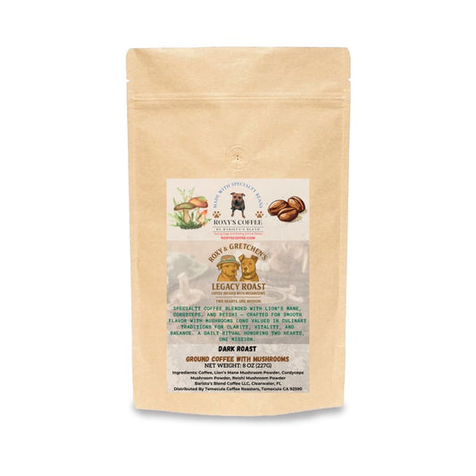Roxy & Gretchen's Legacy Roast Infused with Mushrooms (Dark Roast)