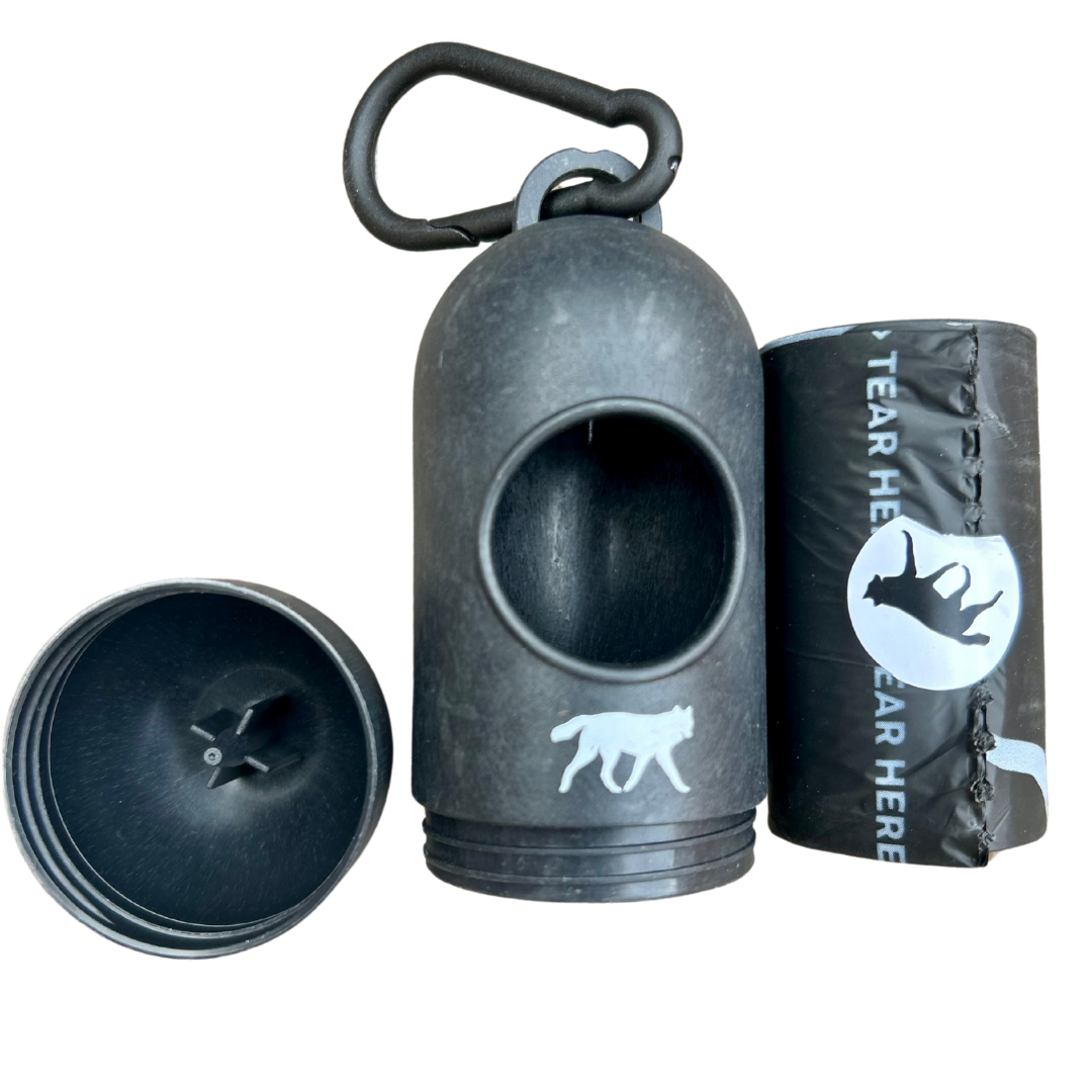 Compostable Dog Poop Bags + Bamboo Dispenser