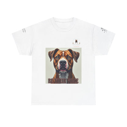 Be Their Voice Dog Lover Unisex Heavy Cotton Tee
