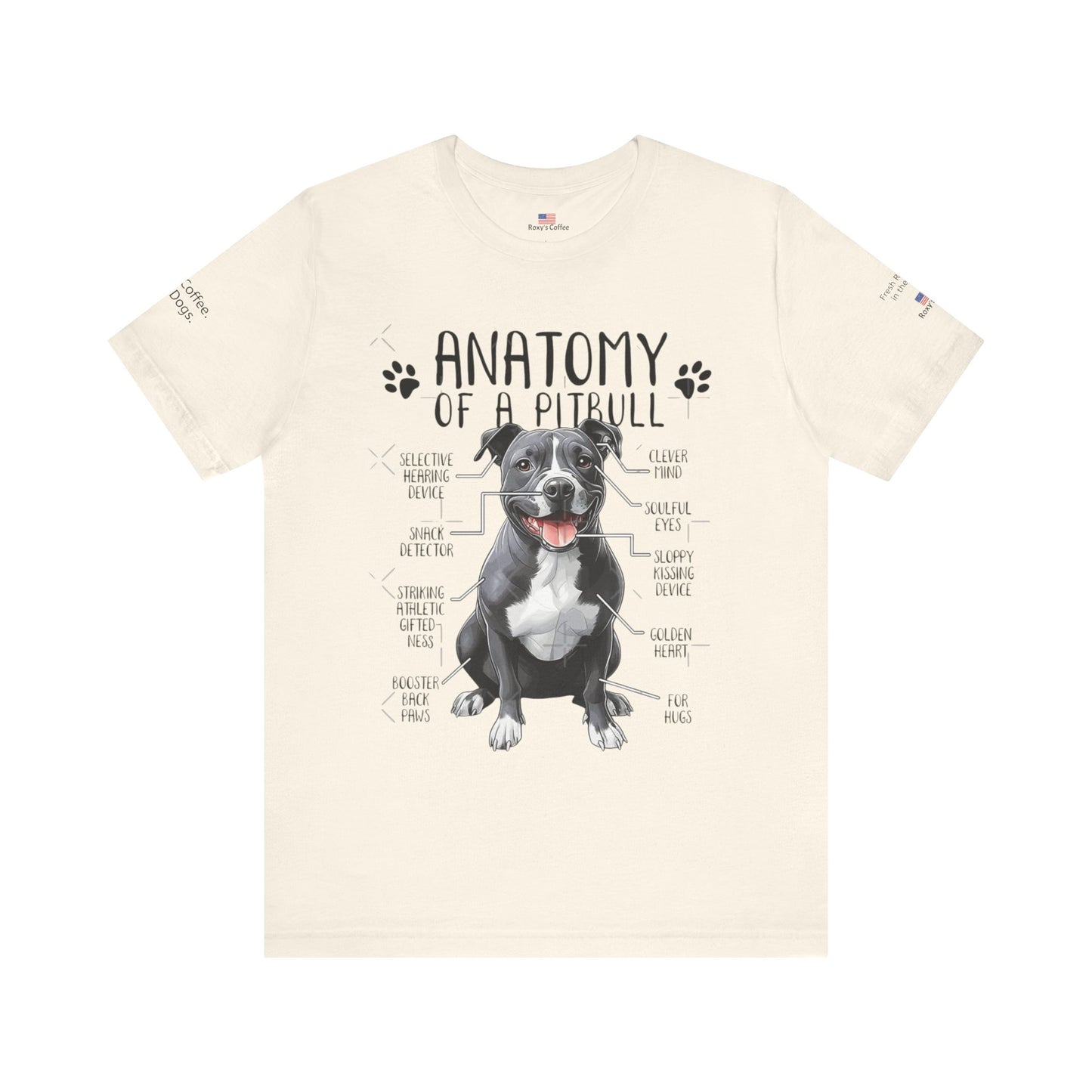 Pitbull Anatomy Tee - Perfect for Dog Lovers, Animal Advocates, Pet Owners, and Casual Wear; Ideal for Gifting and Celebrations