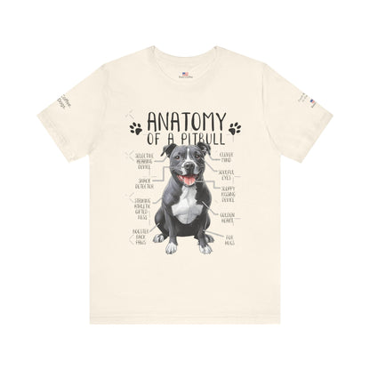 Pitbull Anatomy Tee - Perfect for Dog Lovers, Animal Advocates, Pet Owners, and Casual Wear; Ideal for Gifting and Celebrations