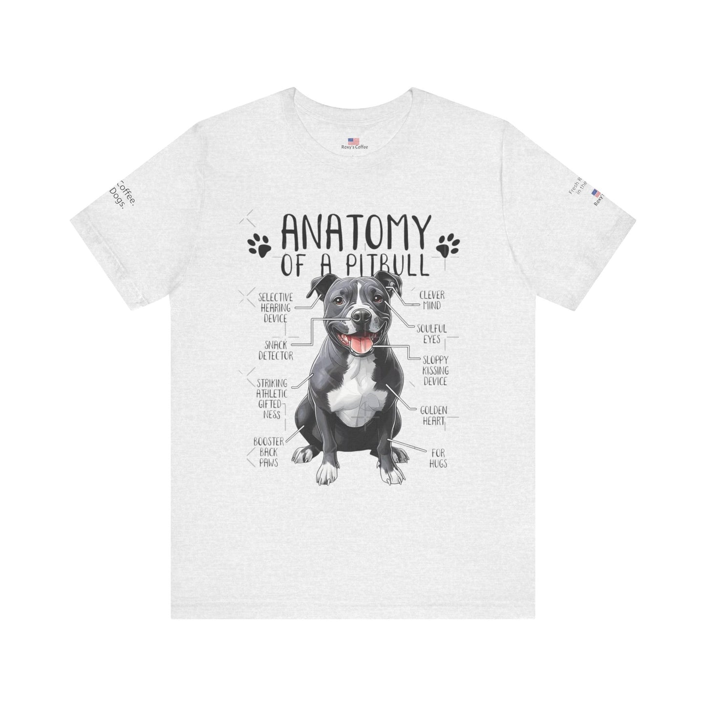Pitbull Anatomy Tee - Perfect for Dog Lovers, Animal Advocates, Pet Owners, and Casual Wear; Ideal for Gifting and Celebrations