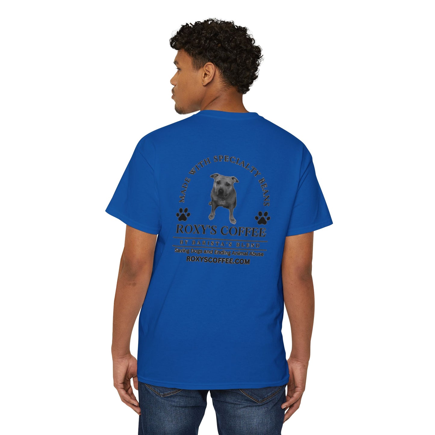 Pocket Tee Support Dog Rescue Unisex Heavy Cotton