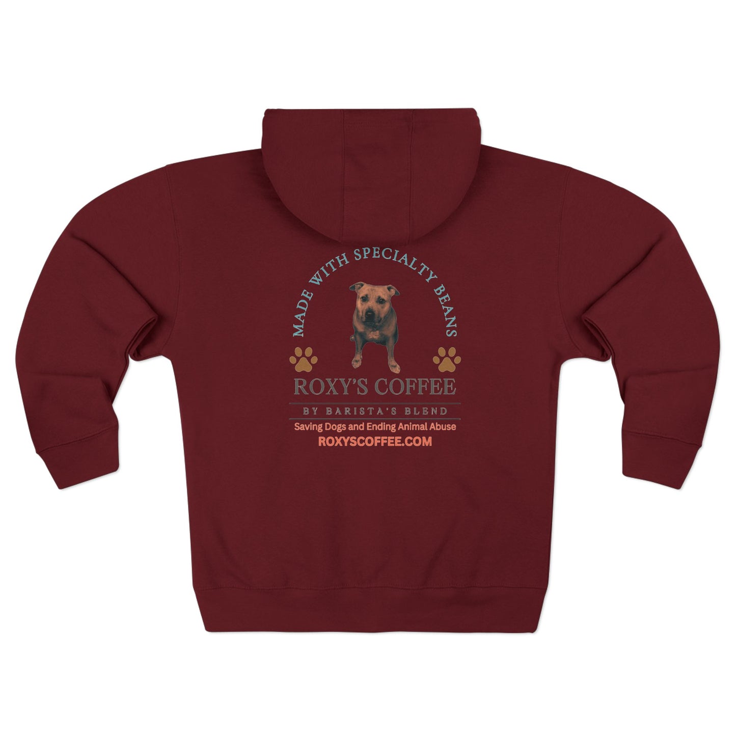 Roxy's Coffee Unisex Zip Hoodie - Cozy Dog Lover Apparel