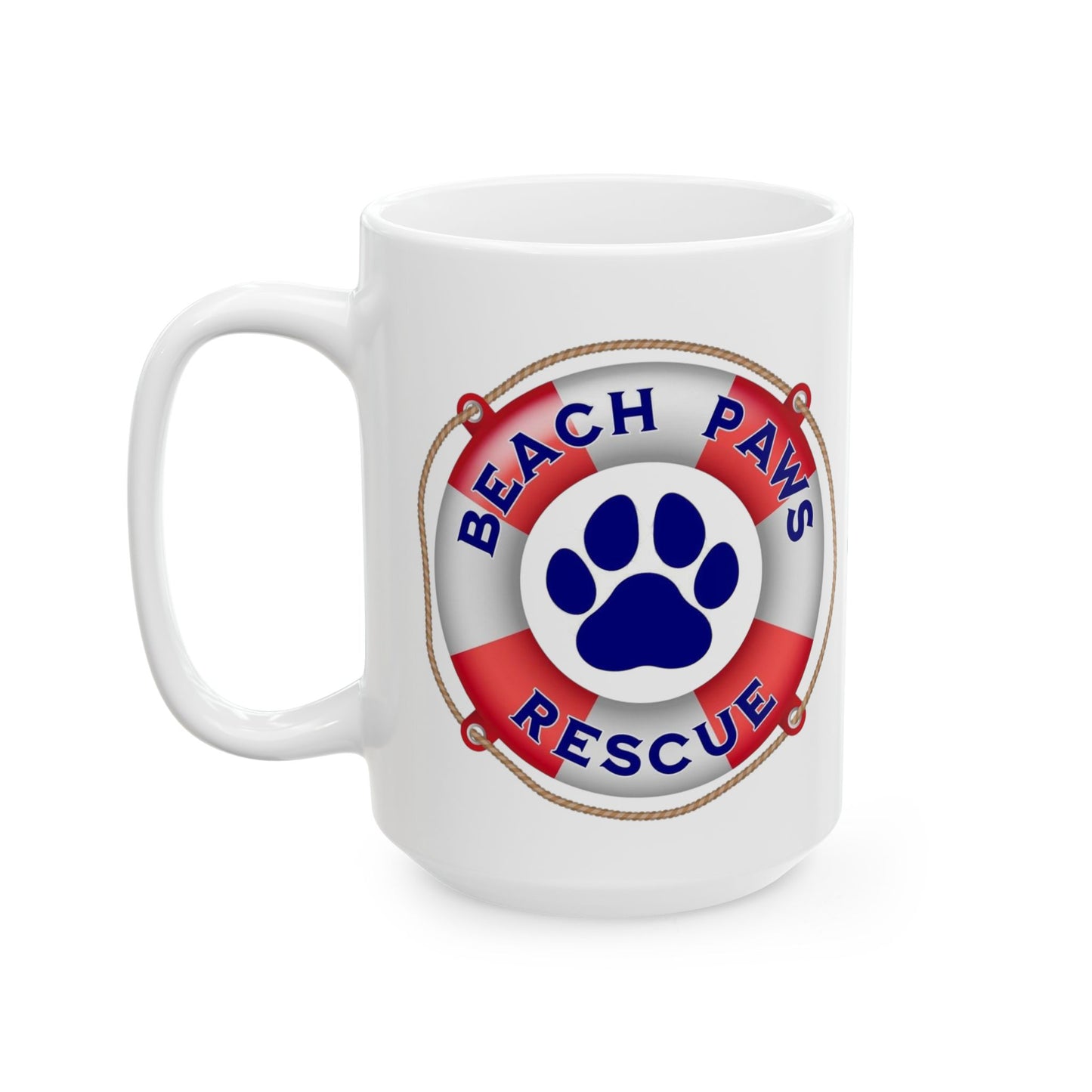 Beach Paws Dog Rescue Ceramic Mug - 11oz/15oz