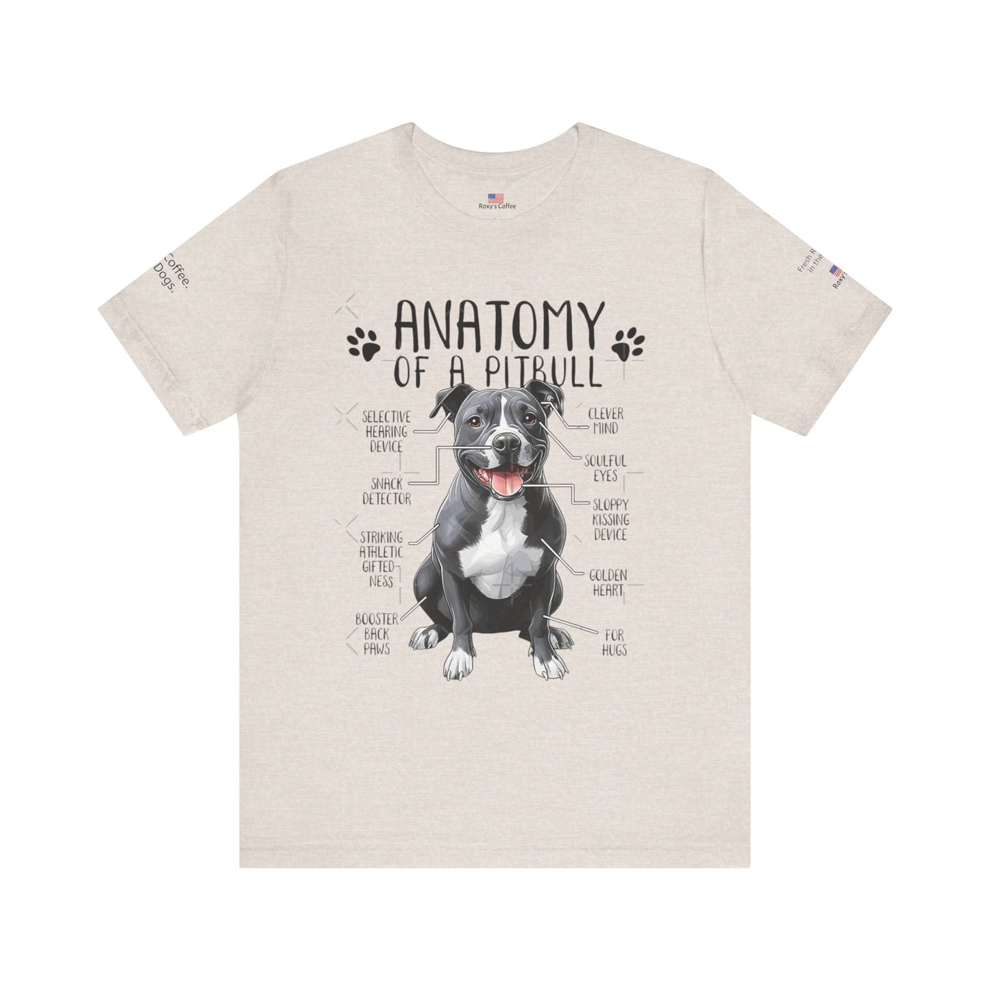 Pitbull Anatomy Tee - Perfect for Dog Lovers, Animal Advocates, Pet Owners, and Casual Wear; Ideal for Gifting and Celebrations