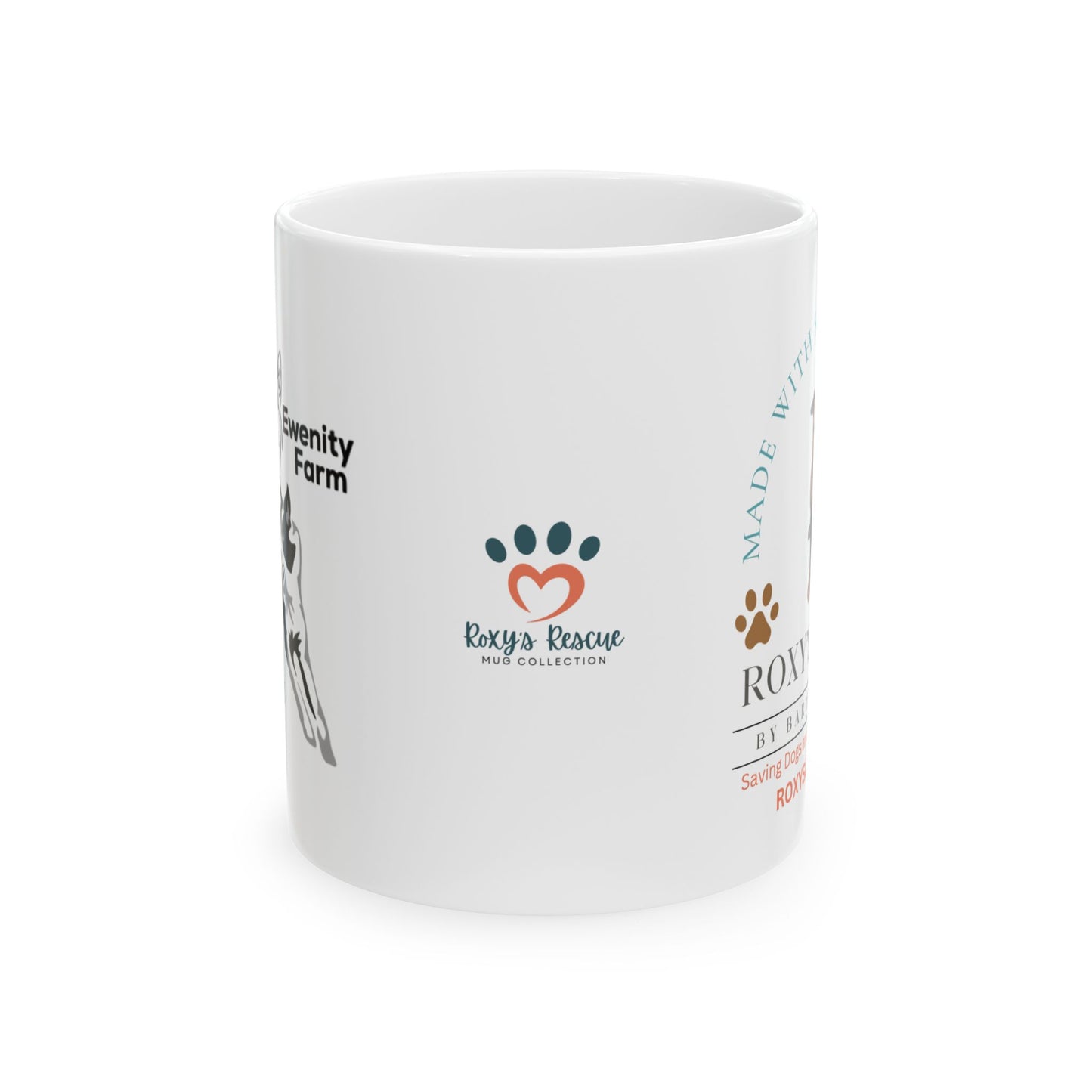 Ewenity Farm Dog Rescue Ceramic Mug — 11oz & 15oz Fundraiser Coffee Cup