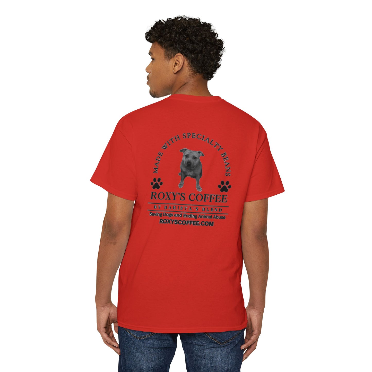 Pocket Tee Support Dog Rescue Unisex Heavy Cotton