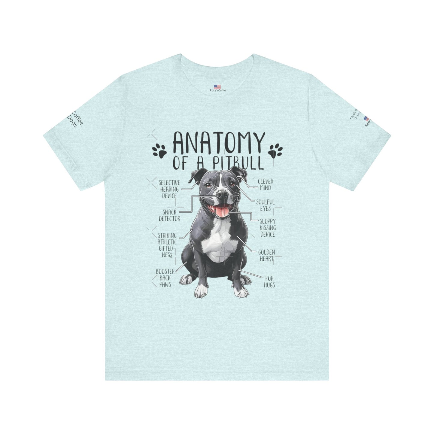 Pitbull Anatomy Tee - Perfect for Dog Lovers, Animal Advocates, Pet Owners, and Casual Wear; Ideal for Gifting and Celebrations