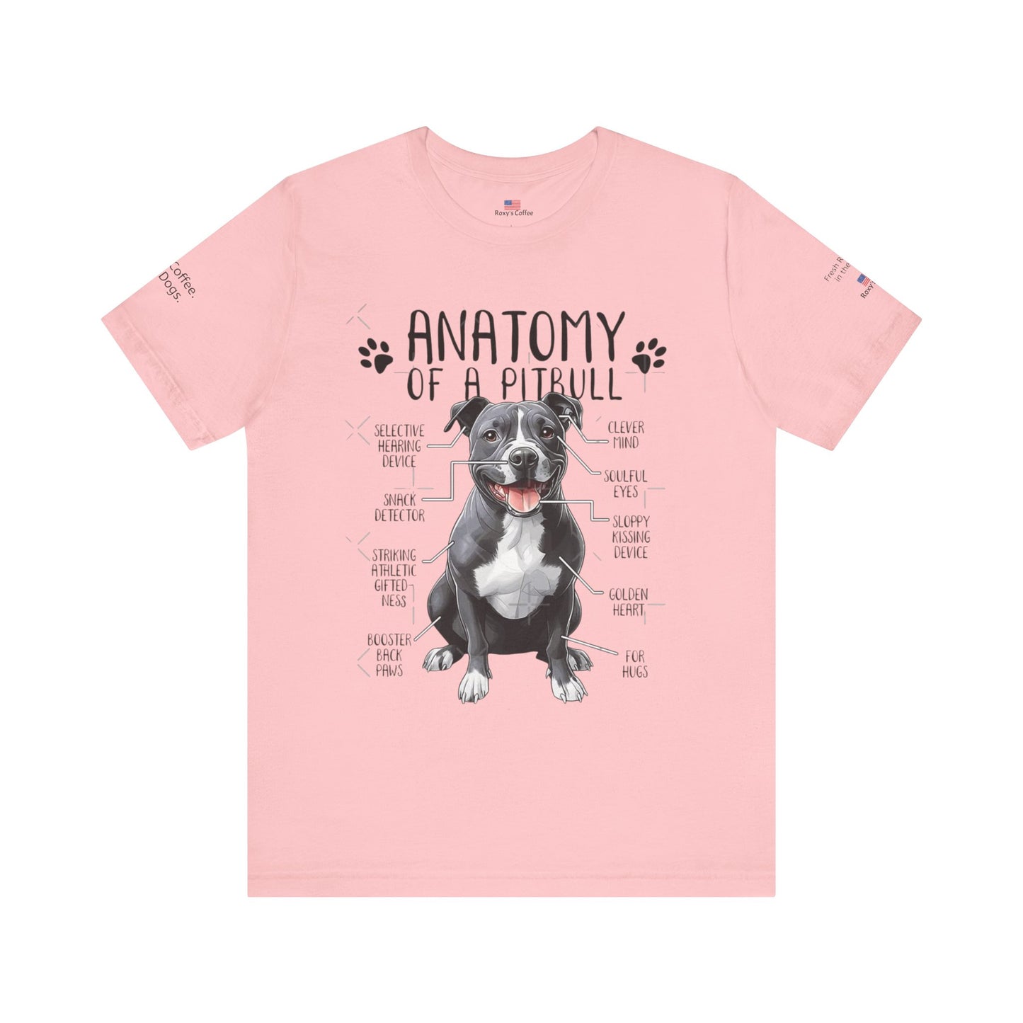 Pitbull Anatomy Tee - Perfect for Dog Lovers, Animal Advocates, Pet Owners, and Casual Wear; Ideal for Gifting and Celebrations