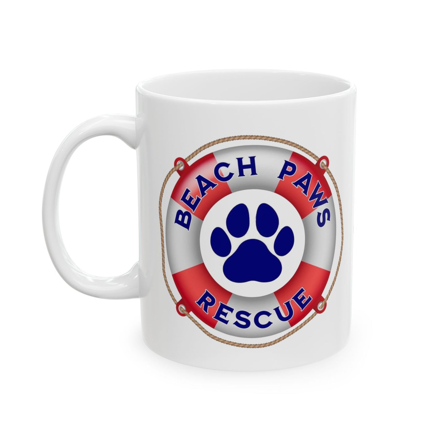Beach Paws Dog Rescue Ceramic Mug - 11oz/15oz