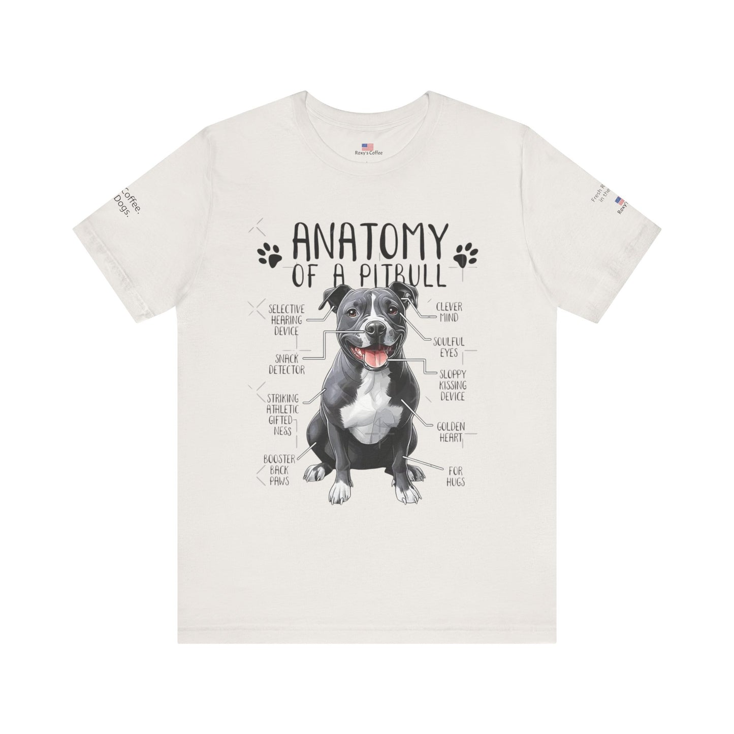 Pitbull Anatomy Tee - Perfect for Dog Lovers, Animal Advocates, Pet Owners, and Casual Wear; Ideal for Gifting and Celebrations