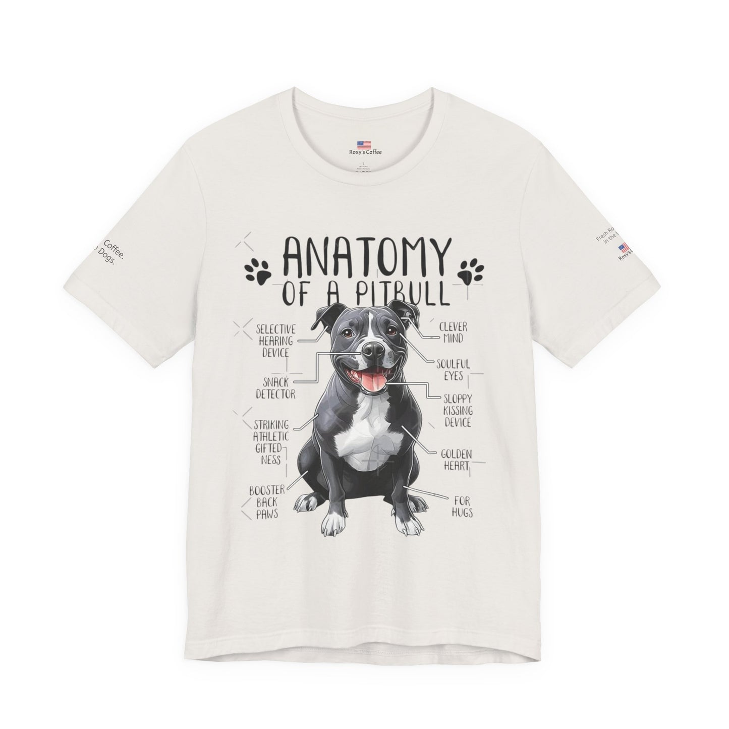 Pitbull Anatomy Tee - Perfect for Dog Lovers, Animal Advocates, Pet Owners, and Casual Wear; Ideal for Gifting and Celebrations