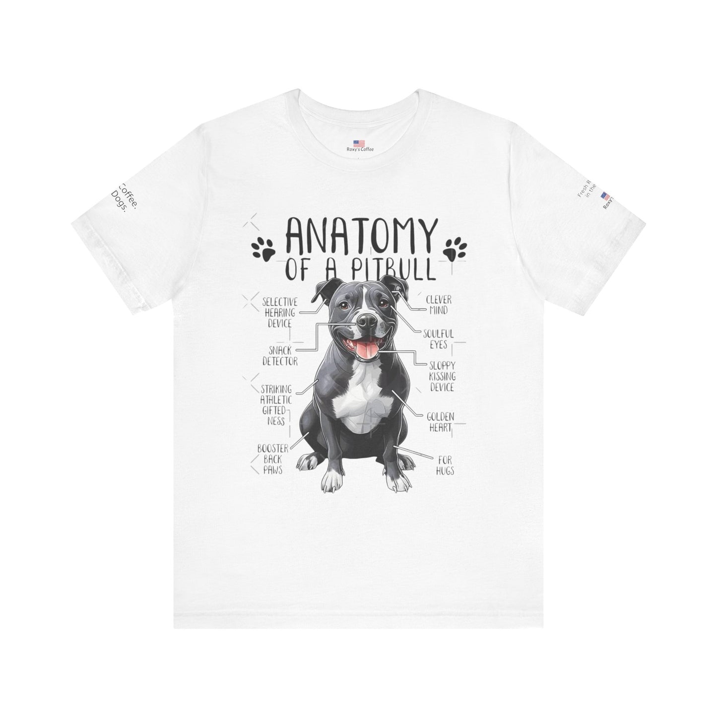 Pitbull Anatomy Tee - Perfect for Dog Lovers, Animal Advocates, Pet Owners, and Casual Wear; Ideal for Gifting and Celebrations