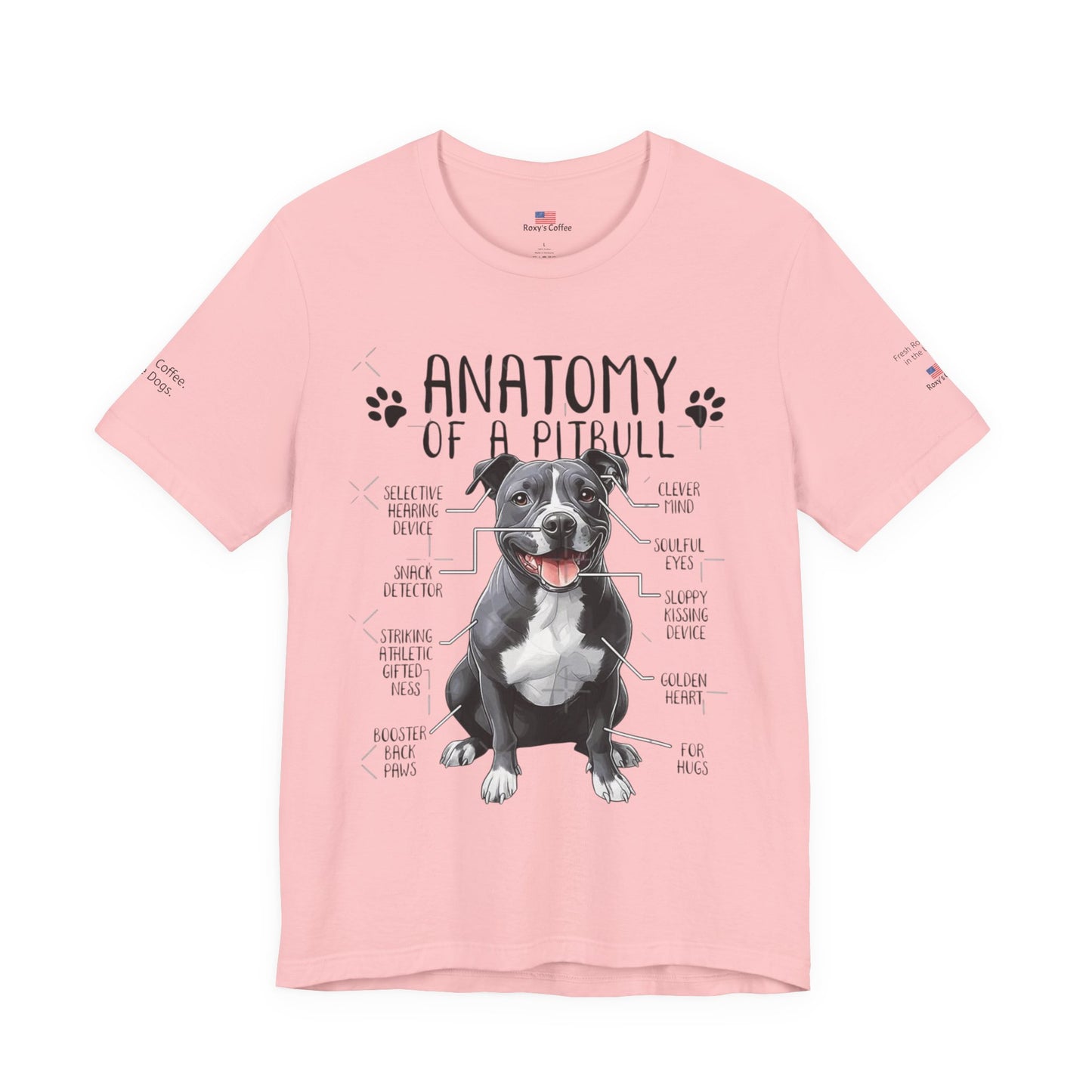 Pitbull Anatomy Tee - Perfect for Dog Lovers, Animal Advocates, Pet Owners, and Casual Wear; Ideal for Gifting and Celebrations