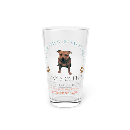 Roxy's Coffee Dog-Themed Pint Glass - 16oz - Perfect for Animal Lovers