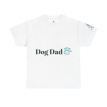Dog Dad Coffee Lover Unisex Heavy Cotton Tee - Humor & Dog Rescue Theme