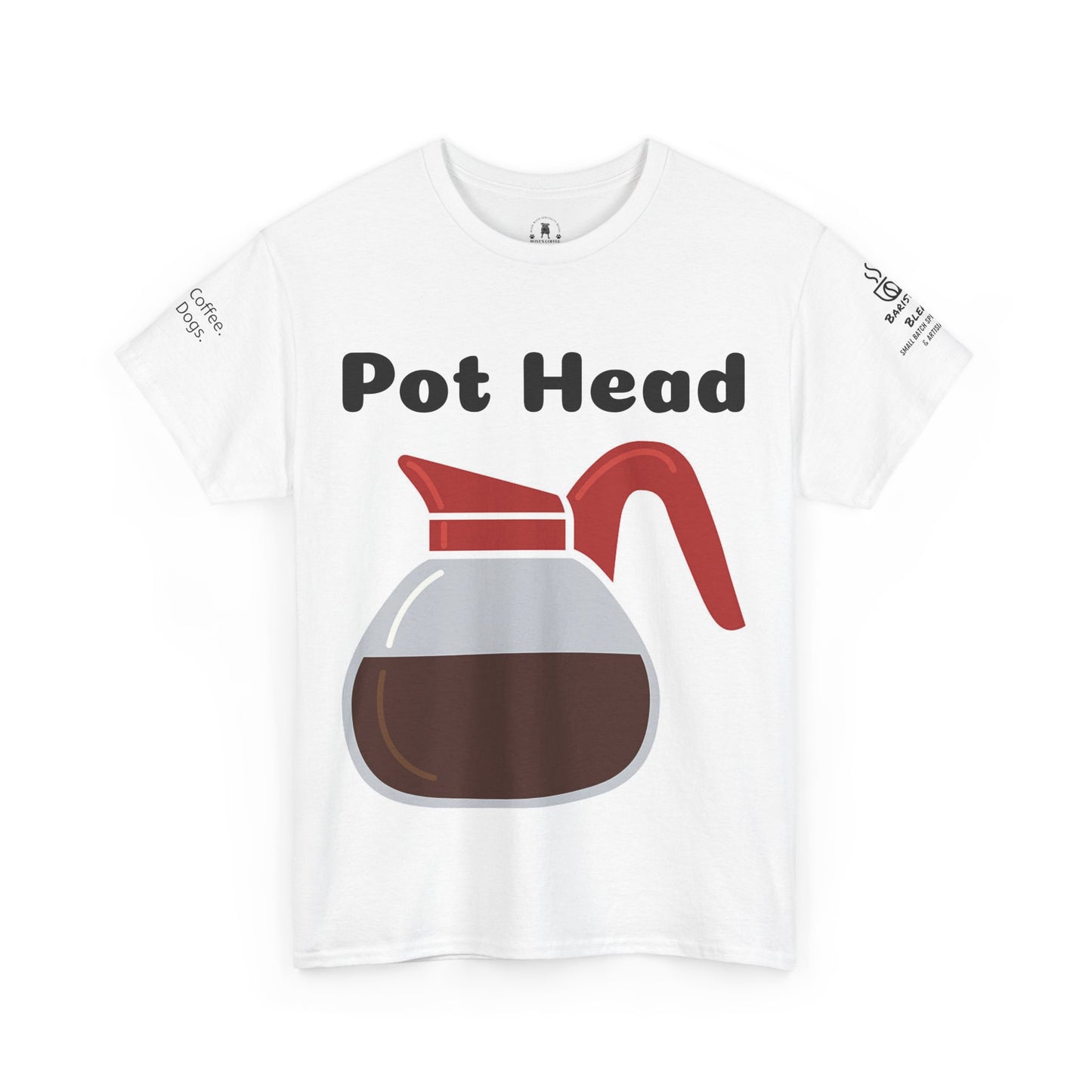Pot Head Unisex Heavy Cotton Tee - Coffee Lover's T-Shirt