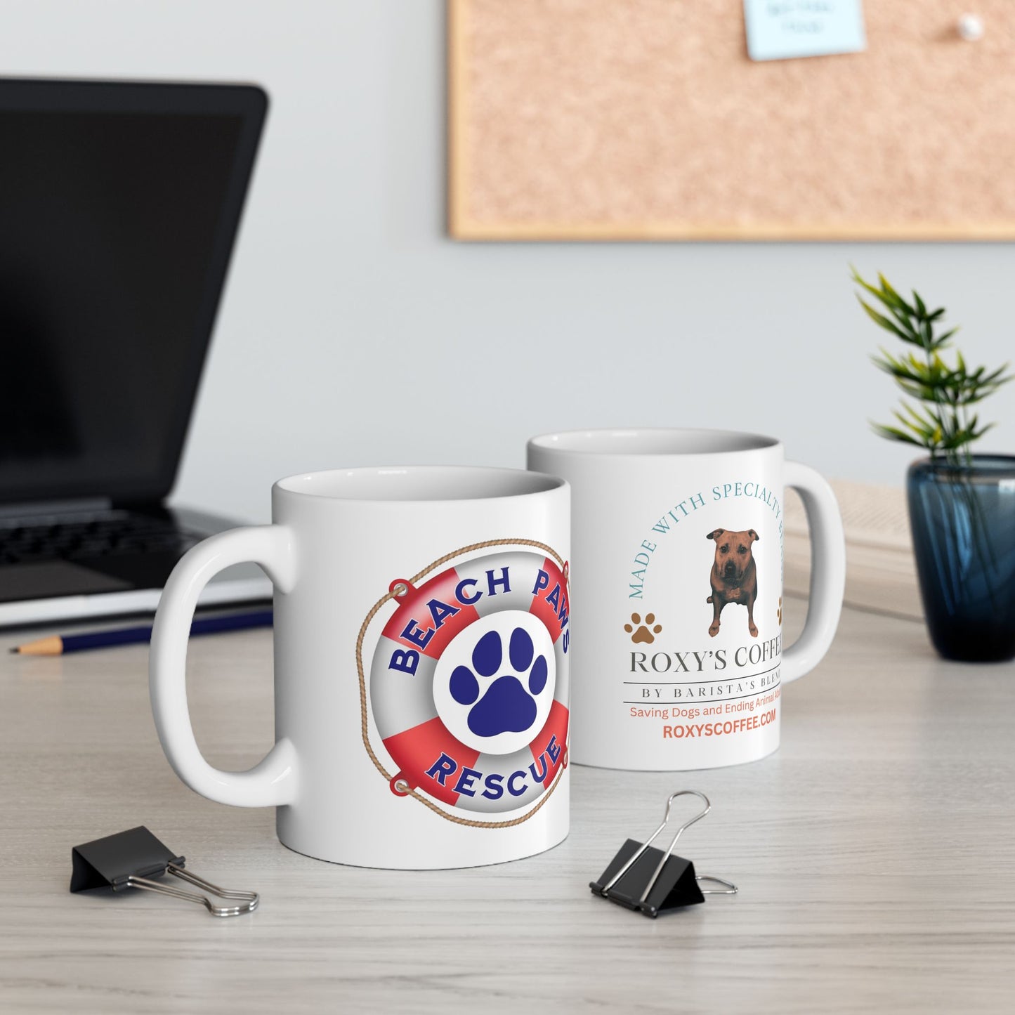 Beach Paws Dog Rescue Ceramic Mug - 11oz/15oz