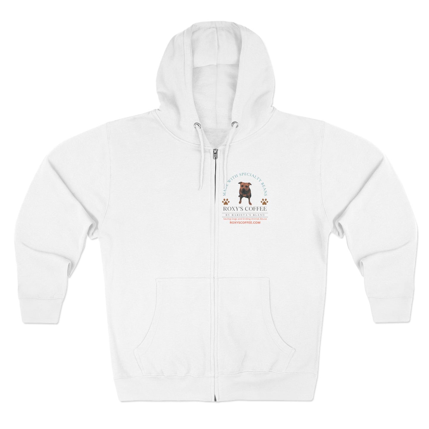 Roxy's Coffee Unisex Zip Hoodie - Cozy Dog Lover Apparel