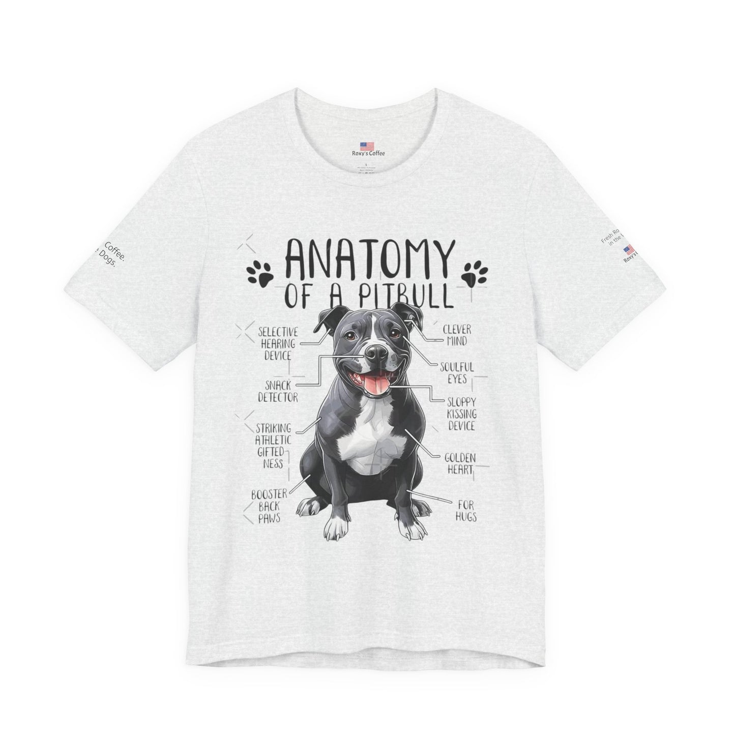 Pitbull Anatomy Tee - Perfect for Dog Lovers, Animal Advocates, Pet Owners, and Casual Wear; Ideal for Gifting and Celebrations
