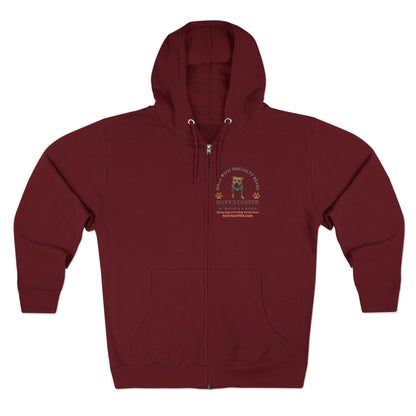 Roxy's Coffee Unisex Zip Hoodie - Cozy Dog Lover Apparel