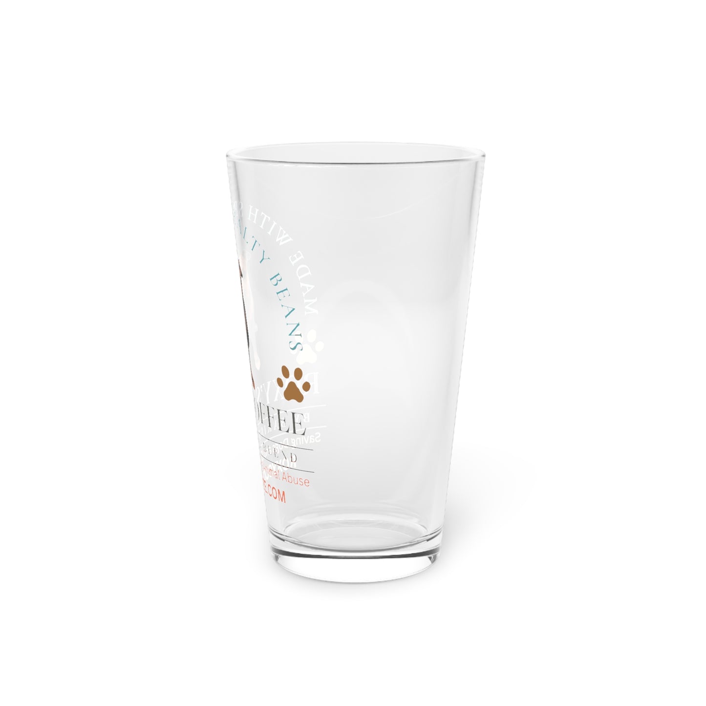 Roxy's Coffee Dog-Themed Pint Glass - 16oz - Perfect for Animal Lovers