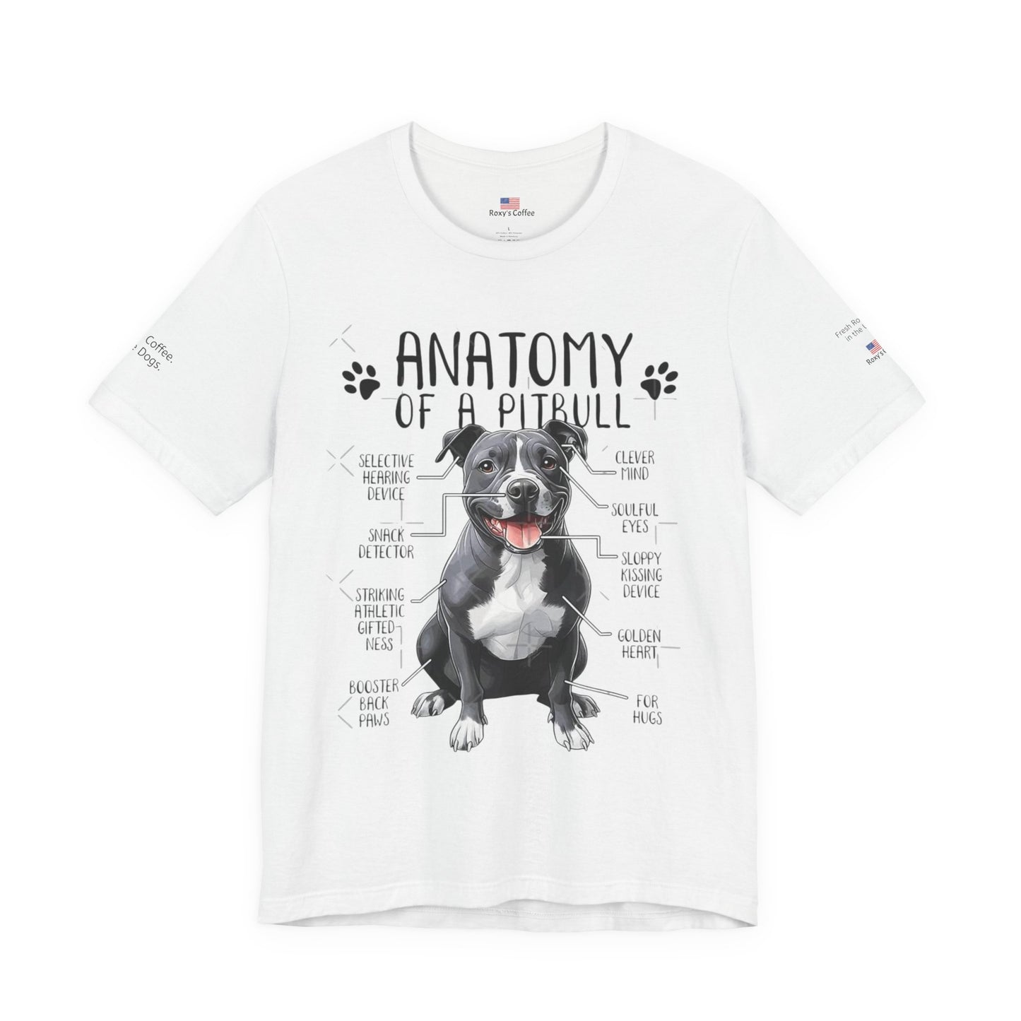Pitbull Anatomy Tee - Perfect for Dog Lovers, Animal Advocates, Pet Owners, and Casual Wear; Ideal for Gifting and Celebrations