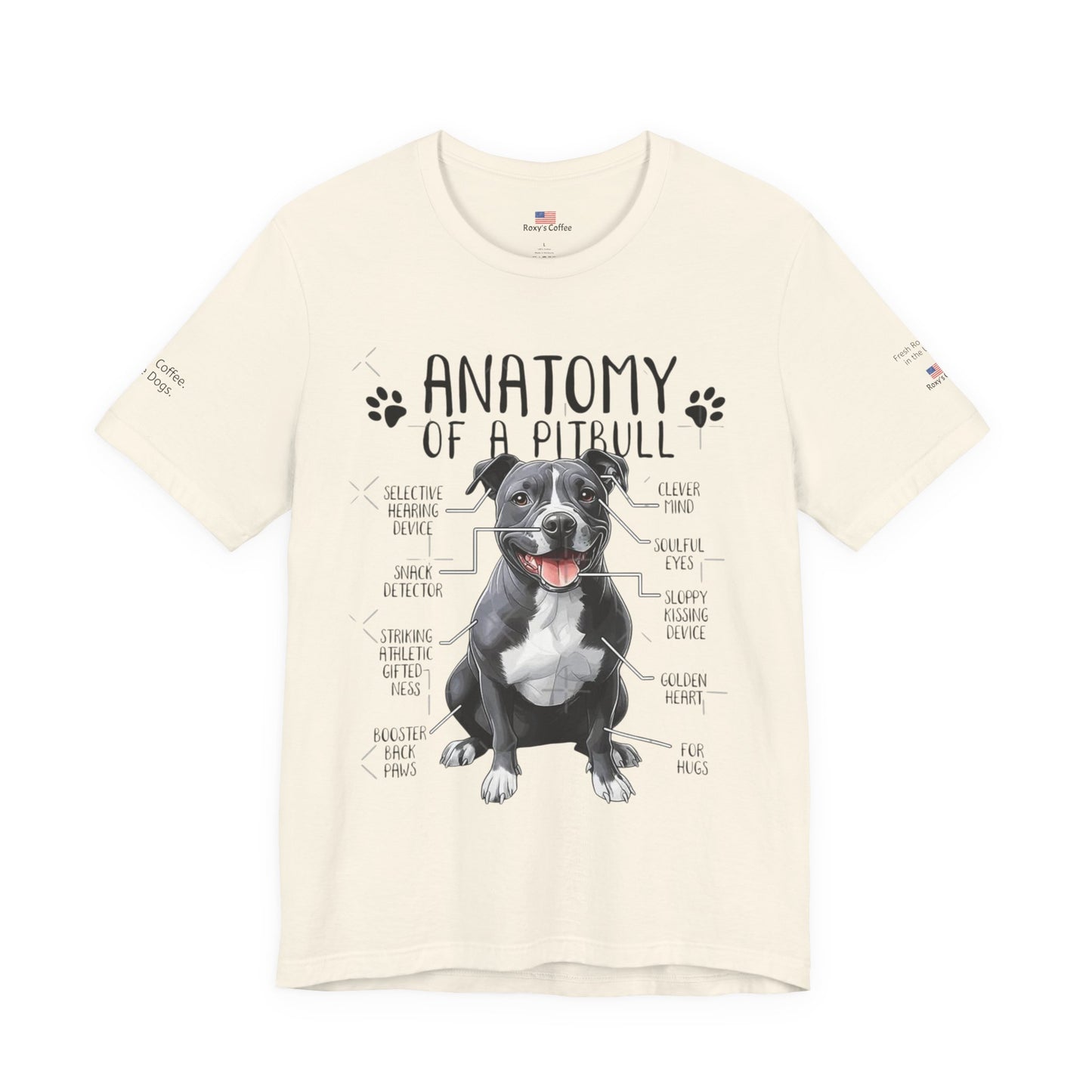 Pitbull Anatomy Tee - Perfect for Dog Lovers, Animal Advocates, Pet Owners, and Casual Wear; Ideal for Gifting and Celebrations