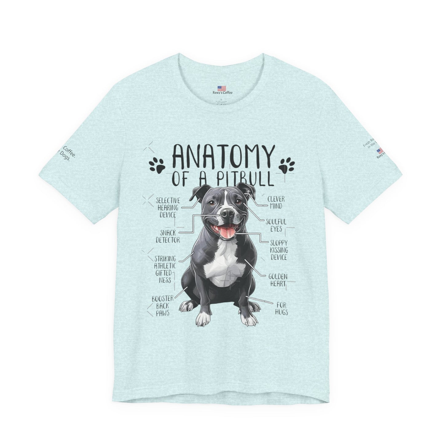 Pitbull Anatomy Tee - Perfect for Dog Lovers, Animal Advocates, Pet Owners, and Casual Wear; Ideal for Gifting and Celebrations