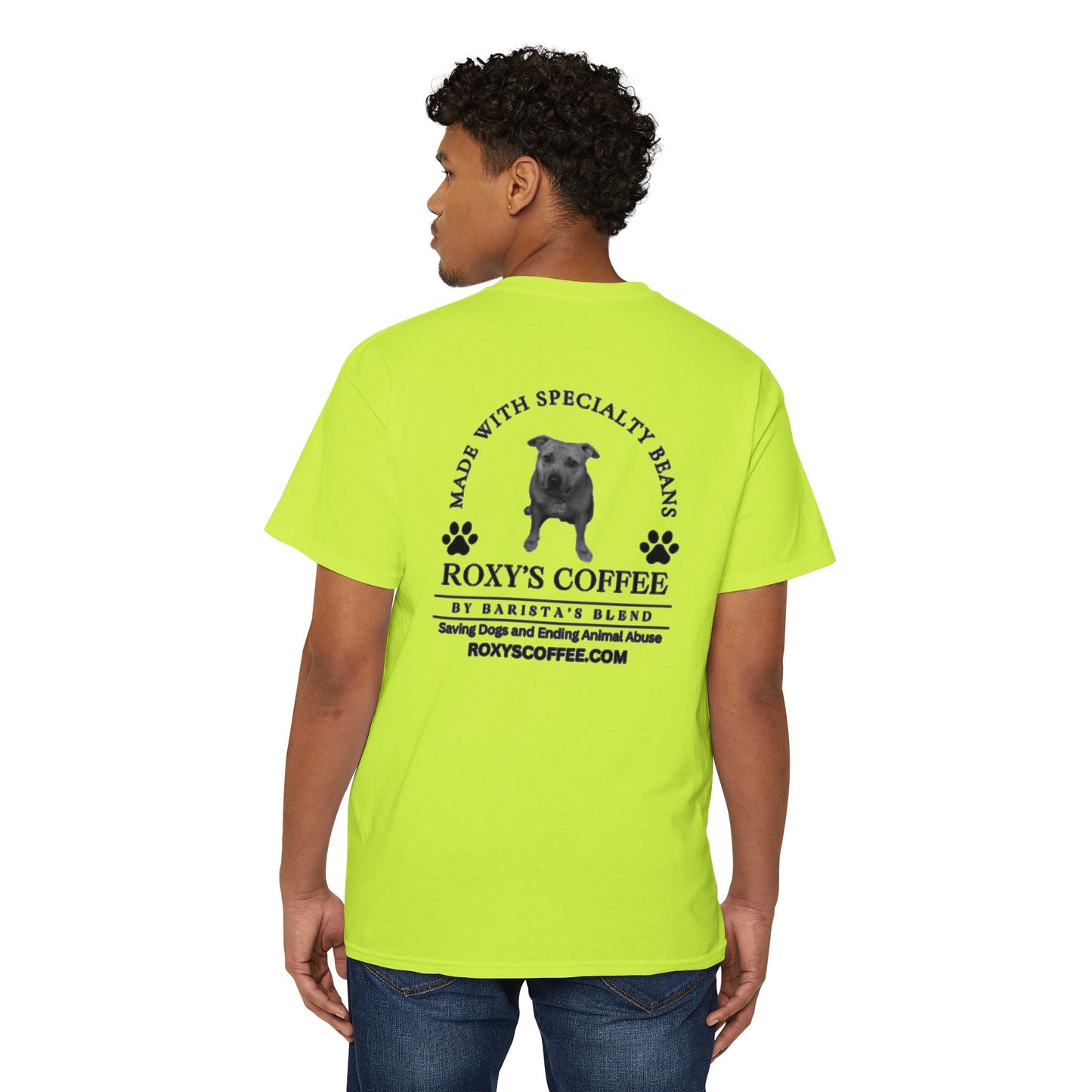 Pocket Tee Support Dog Rescue Unisex Heavy Cotton