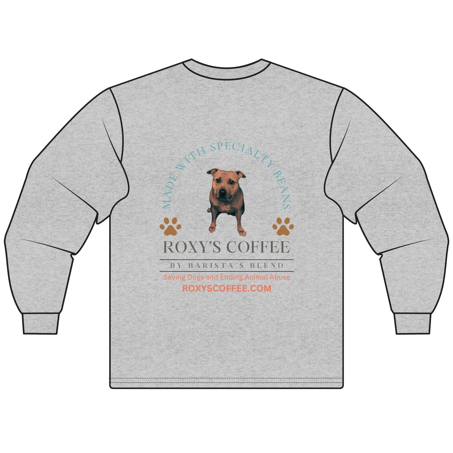 Coffee Lovers' Unisex Long Sleeve T-Shirt, Drink Coffee Save Dogs Tee, Pet Lovers Gift, Animal Rescue Apparel, Coffee Shop Merch
