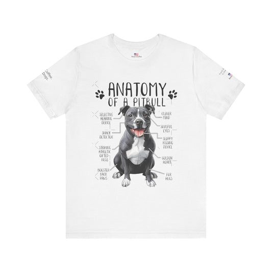 Pitbull Anatomy Tee - Perfect for Dog Lovers, Animal Advocates, Pet Owners, and Casual Wear; Ideal for Gifting and Celebrations