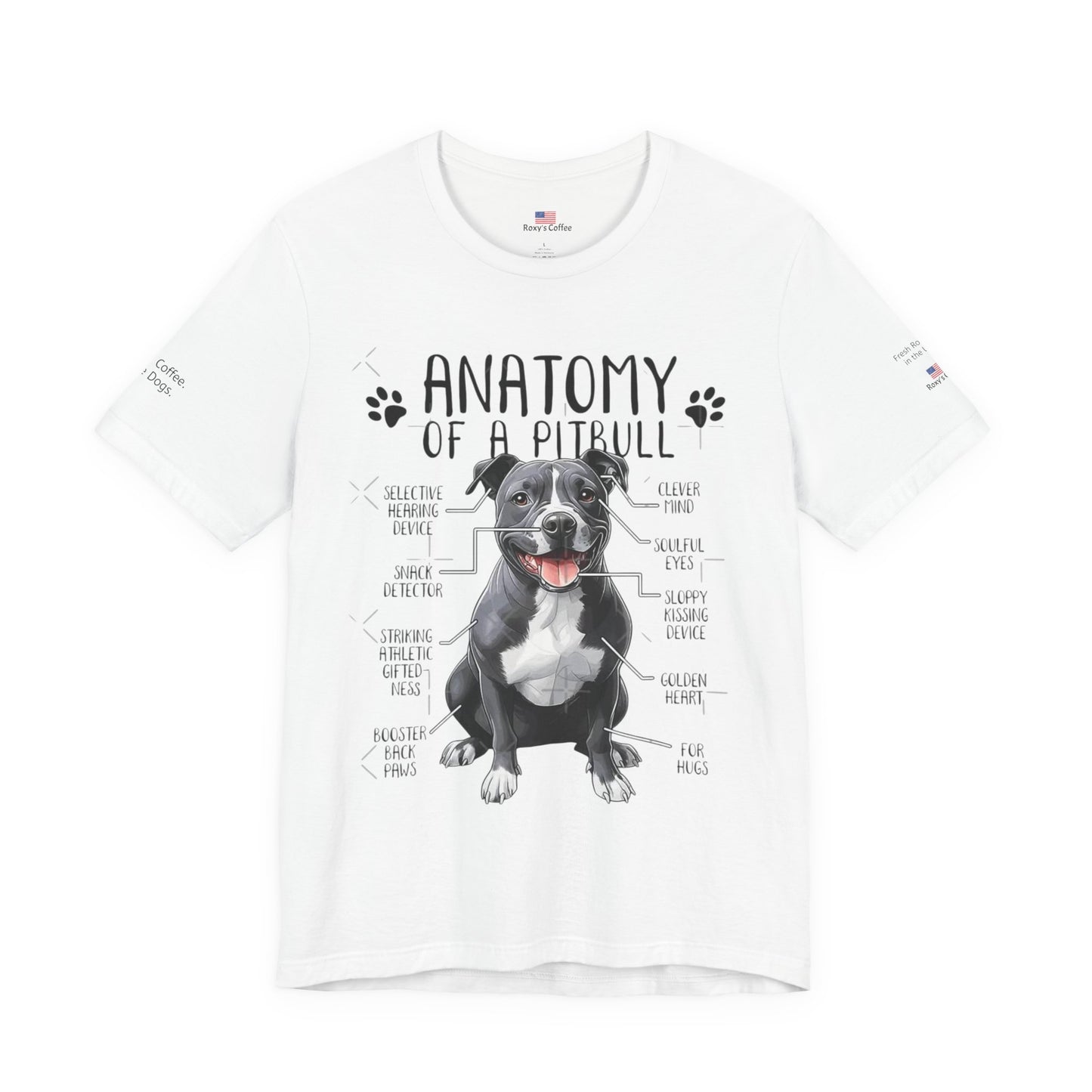 Pitbull Anatomy Tee - Perfect for Dog Lovers, Animal Advocates, Pet Owners, and Casual Wear; Ideal for Gifting and Celebrations