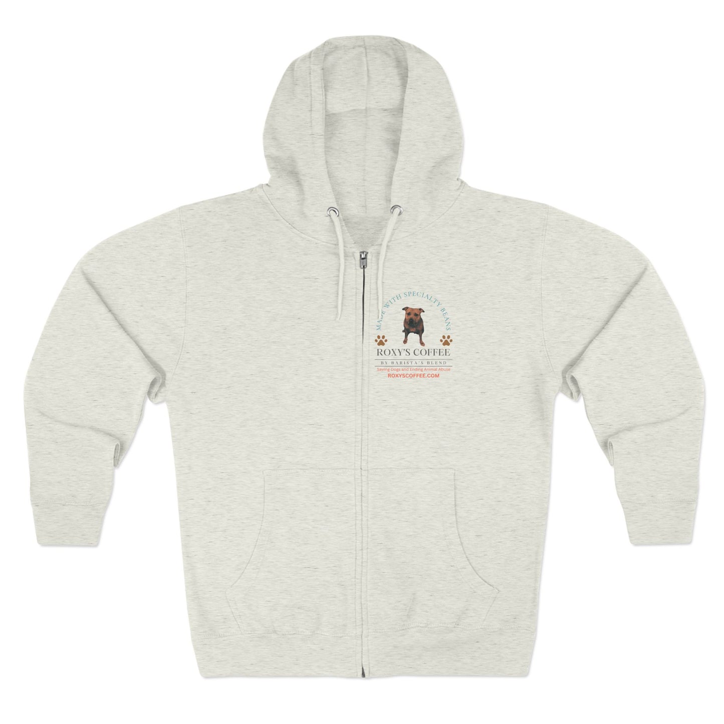 Roxy's Coffee Unisex Zip Hoodie - Cozy Dog Lover Apparel