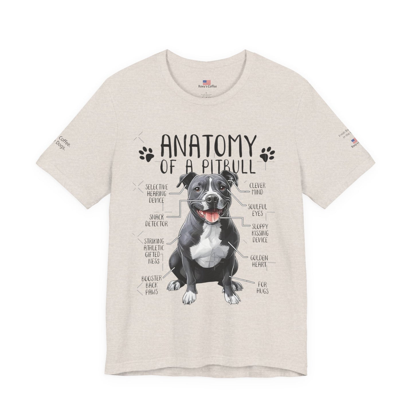 Pitbull Anatomy Tee - Perfect for Dog Lovers, Animal Advocates, Pet Owners, and Casual Wear; Ideal for Gifting and Celebrations