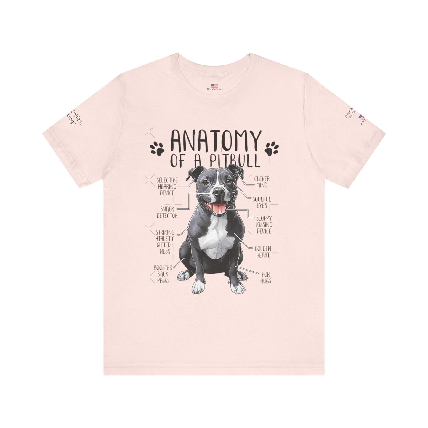 Pitbull Anatomy Tee - Perfect for Dog Lovers, Animal Advocates, Pet Owners, and Casual Wear; Ideal for Gifting and Celebrations