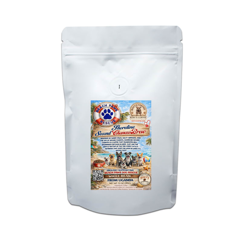 Shoreline Second Chances Brew - Beach Paws Rescue - Coffee from Uganda