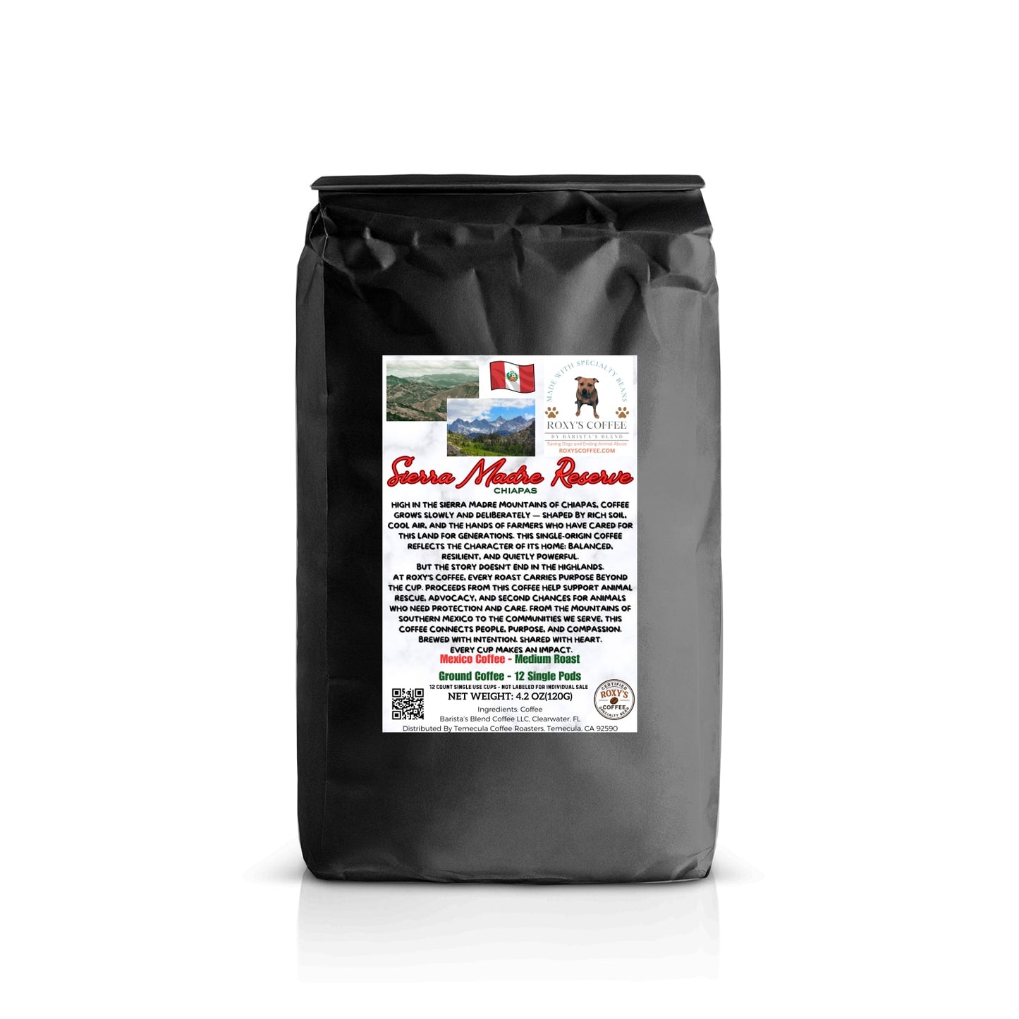 Sierra Madre Reserve - Coffee from Chiapas Mexico (12 pack Pods)