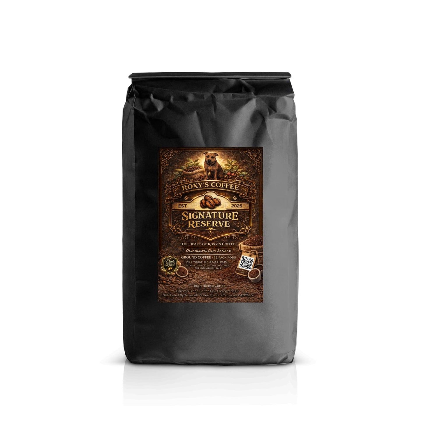 Roxy's Signature Reserve - Our Flagship Dark Reserve Blend - 12 Pack Single Serve Coffee Capsules