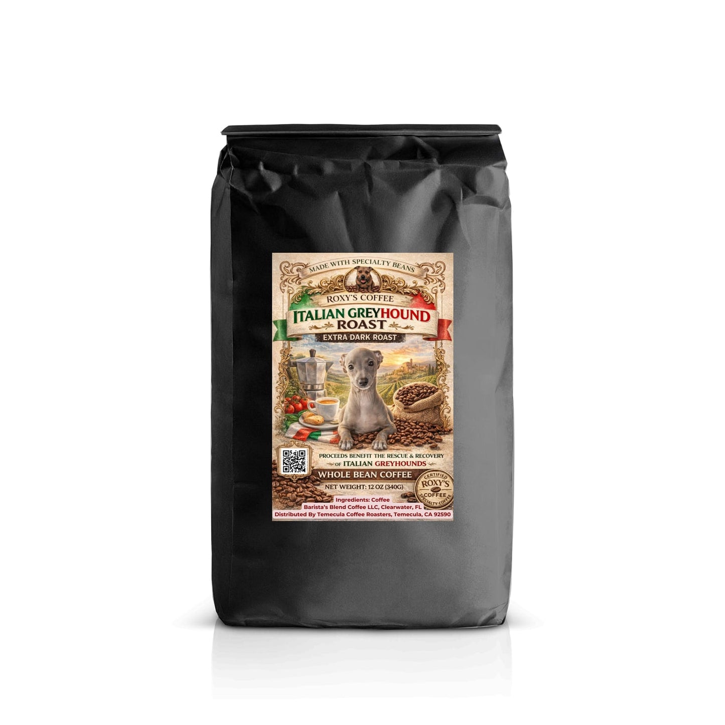 Italian Greyhound Roast - Extra Dark Roast Blend from Central America